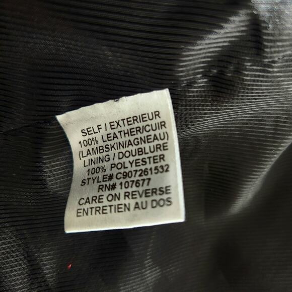 Alice + Olivia Black Lambskin Moto Jacket SZ M - Picture 5 of 5